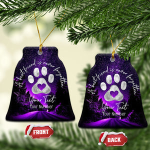 Personalized Dog Memorial Christmas Ornament Custom Name and Year Pet Remembrance A Best Friend Is Never Forget TS10 Bell Flake Galaxy Print Your Wear