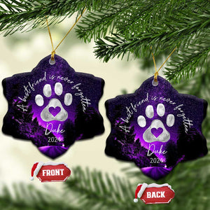 Personalized Dog Memorial Christmas Ornament 2024 Custom Name Pet Remembrance A Best Friend Is Never Forget TS10 Snow Flake Galaxy Print Your Wear