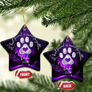 Personalized Dog Memorial Christmas Ornament 2024 Custom Name Pet Remembrance A Best Friend Is Never Forget TS10 Star Galaxy Print Your Wear