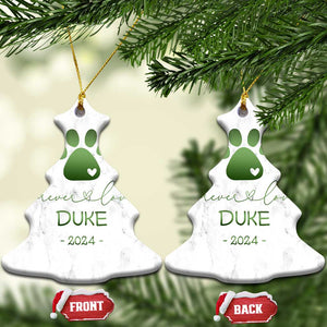 Personalized Pet Memorial Christmas Ornament Custom Name Forevel Loved TS10 Christmas Tree Marbel Print Your Wear