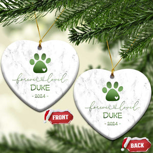 Personalized Pet Memorial Christmas Ornament Custom Name Forevel Loved TS10 Heart Marbel Print Your Wear