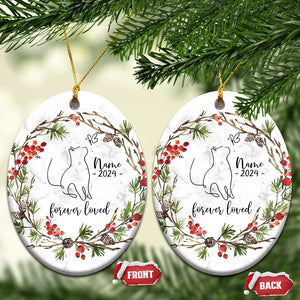 Personalized Cat Memorial Christmas Ornament Custom Name Kitty Loss Pet Sympathy Gift TS10 Oval White Print Your Wear