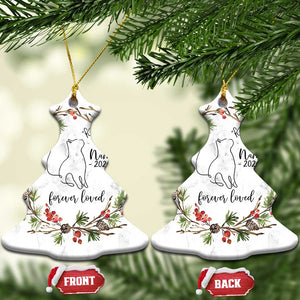 Personalized Cat Memorial Christmas Ornament Custom Name Kitty Loss Pet Sympathy Gift TS10 Christmas Tree White Print Your Wear