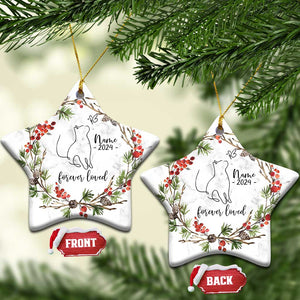 Personalized Cat Memorial Christmas Ornament Custom Name Kitty Loss Pet Sympathy Gift TS10 Star White Print Your Wear