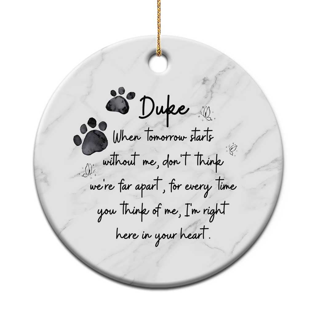 Personalized Pet Memorial Christmas Ornament Custom Name Cat Loss Dog Loss Pet Sympathy Gift TS10 Print Your Wear