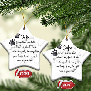 Personalized Pet Memorial Christmas Ornament Custom Name Cat Loss Dog Loss Pet Sympathy Gift TS10 Star Marbel Print Your Wear