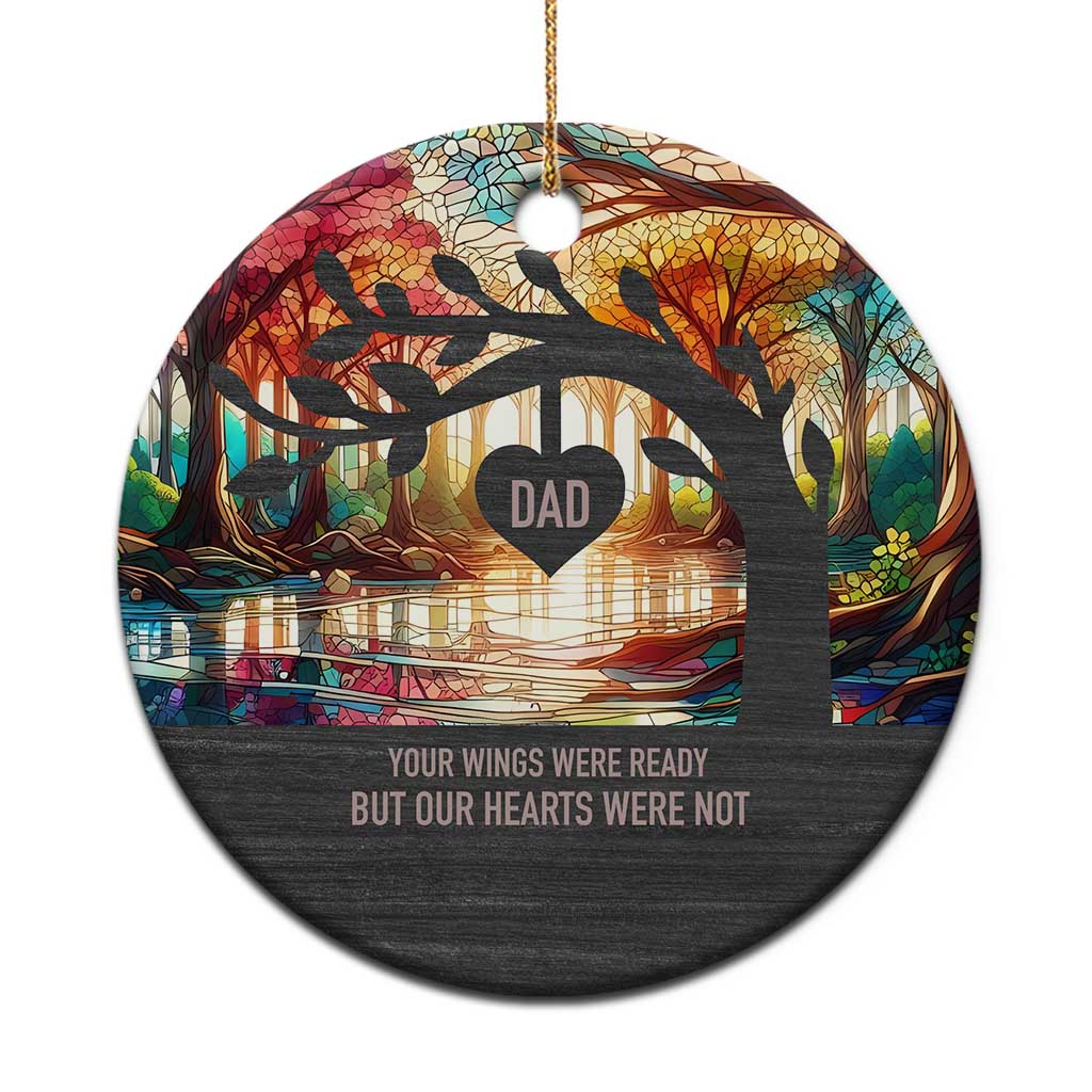 Personalized Memorial Christmas Ornament Custom Loss of Father Gift Stained Glass TS10 Print Your Wear