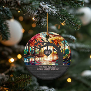 Personalized Memorial Christmas Ornament Custom Loss of Father Gift Stained Glass TS10 Print Your Wear