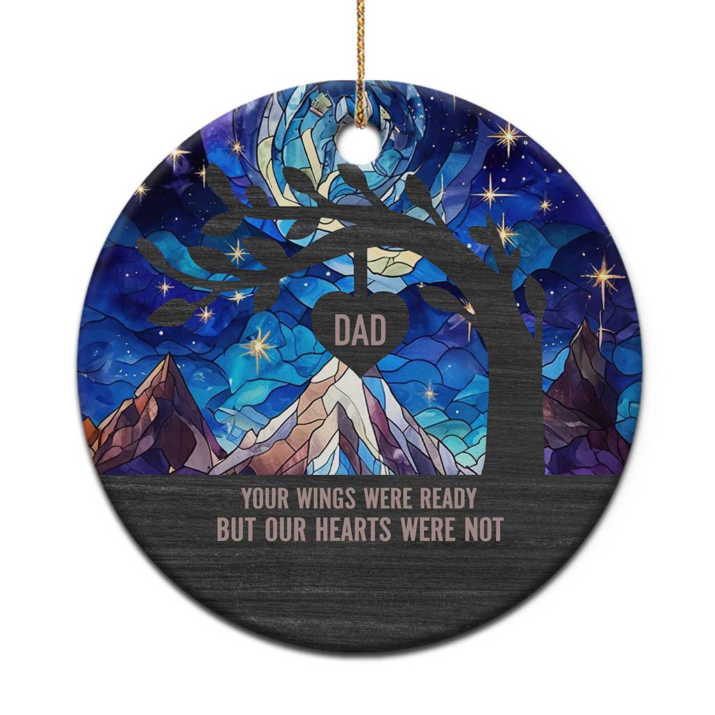 Personalized Memorial Christmas Ornament Custom Loss of Father Sympathy Gift Stained Glass TS10 Print Your Wear