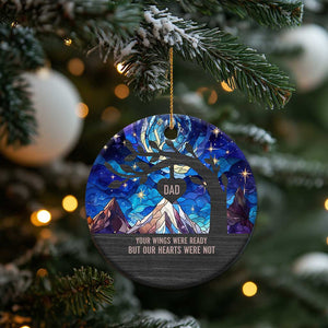 Personalized Memorial Christmas Ornament Custom Loss of Father Sympathy Gift Stained Glass TS10 Print Your Wear