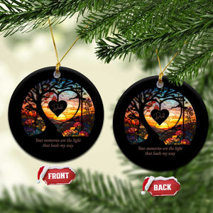 Personalized Memorial Christmas Ornament Custom Loss of Father Family Sympathy Gift TS10 Circle Stained Glass Print Your Wear