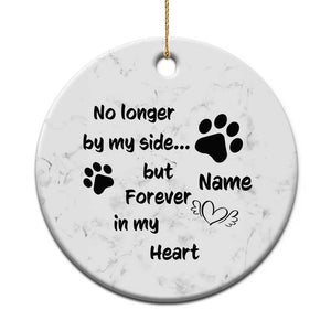 Personalized Dog Memorial Christmas Ornament Custom Name Forever In My Hearts Keepsake TS10 Print Your Wear