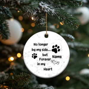 Personalized Dog Memorial Christmas Ornament Custom Name Forever In My Hearts Keepsake TS10 Print Your Wear