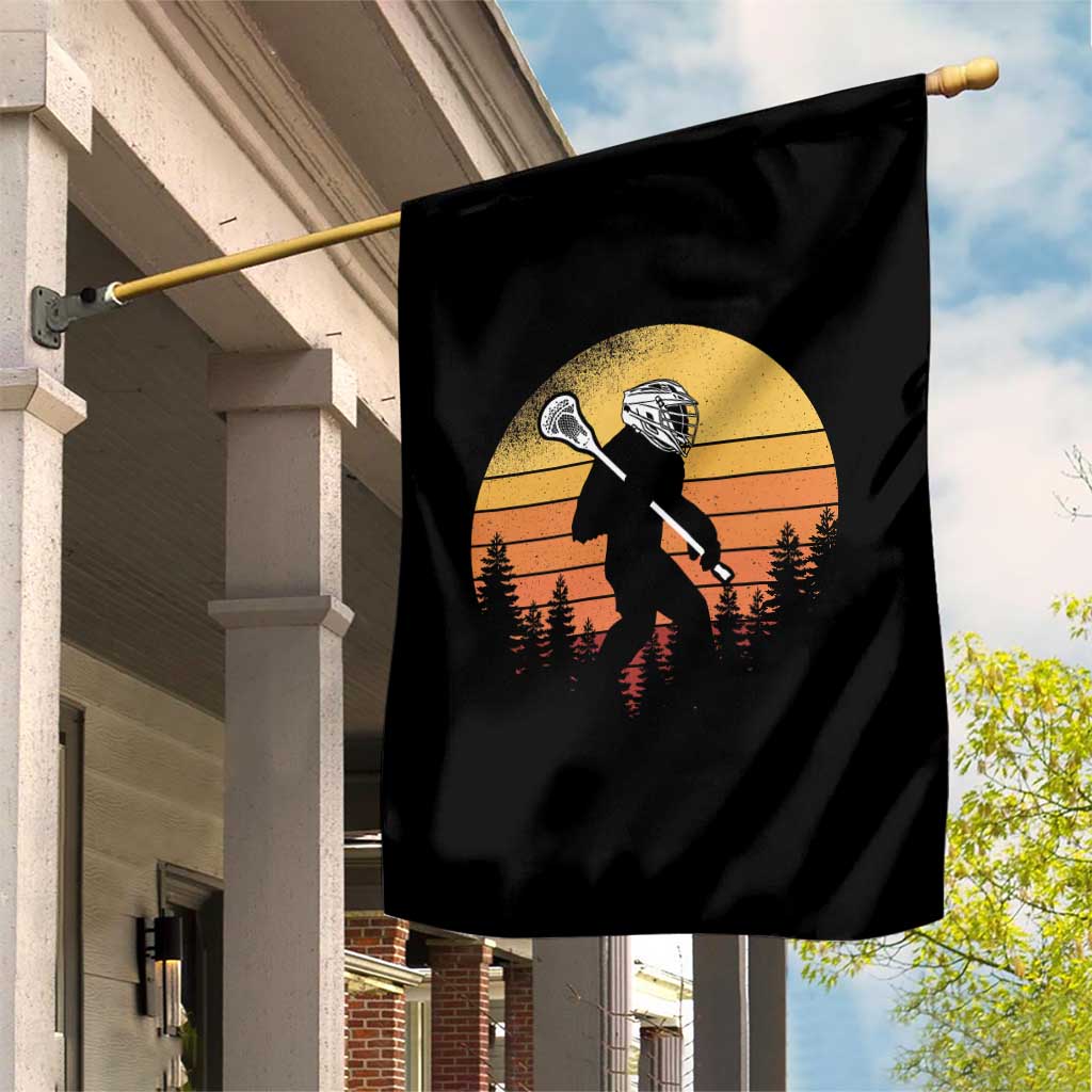 Funny Lax Bigfoot Garden Flag Retro Vintage Sasquatch Lacrosse TS10 Print Your Wear