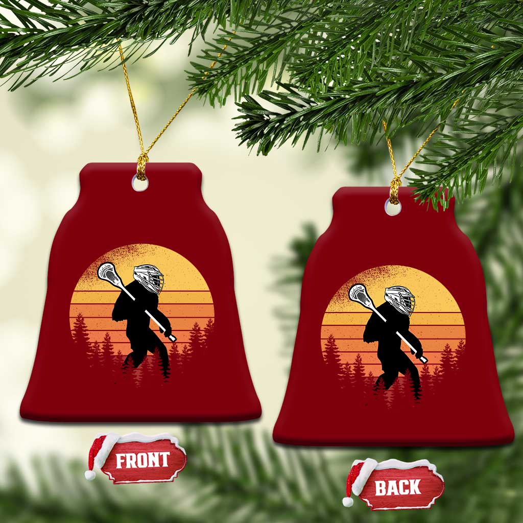 Funny Lax Bigfoot Ceramic Ornament Retro Vintage Sasquatch Lacrosse TS10 Print Your Wear