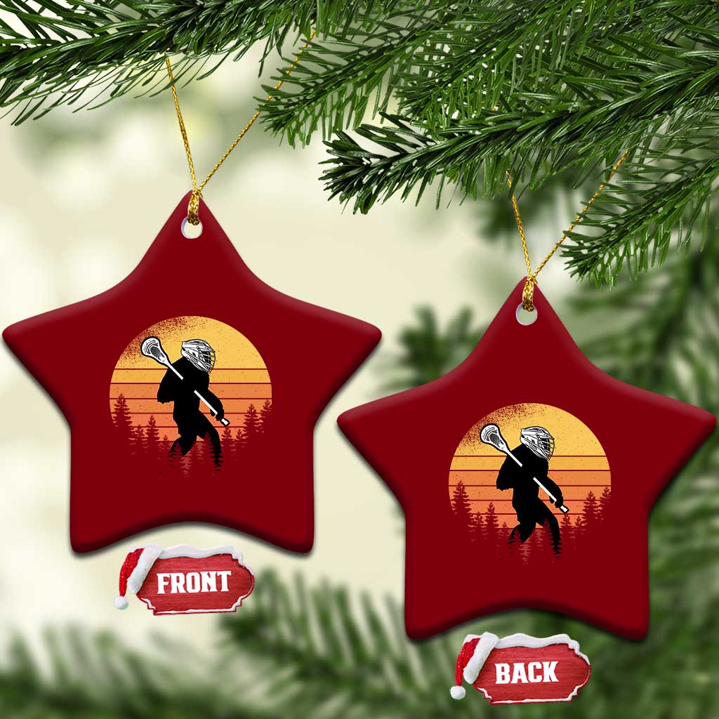 Funny Lax Bigfoot Ceramic Ornament Retro Vintage Sasquatch Lacrosse TS10 Print Your Wear