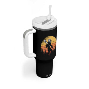 Funny Lax Bigfoot Tumbler With Handle Retro Vintage Sasquatch Lacrosse TS10 Print Your Wear