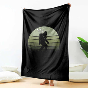 Bigfoot Golfer Throw Blanket Funny Sasquatch Golfing Golf Balls TS10 Print Your Wear