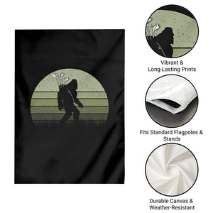 Bigfoot Golfer Garden Flag Funny Sasquatch Golfing Golf Balls TS10 Print Your Wear