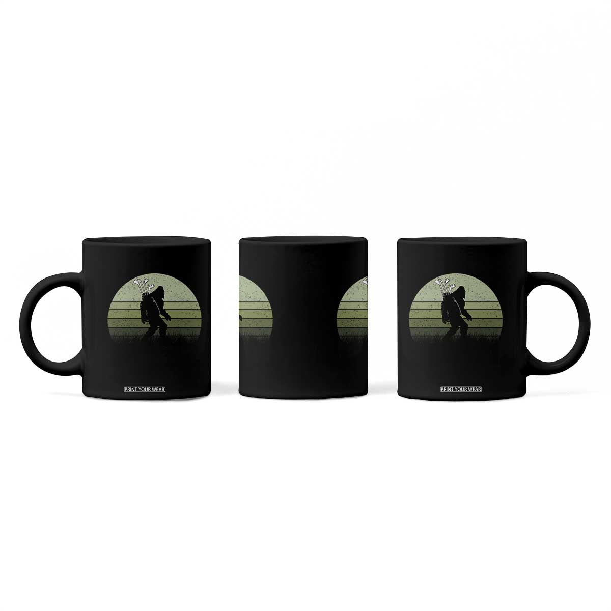 Bigfoot Golfer Coffee Mug Funny Sasquatch Golfing Golf Balls TS10 Print Your Wear