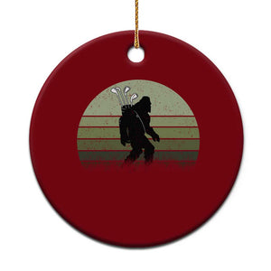 Bigfoot Golfer Ceramic Ornament Funny Sasquatch Golfing Golf Balls TS10 1pc Red Print Your Wear