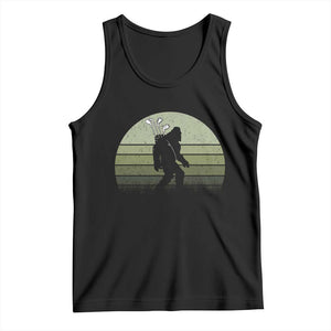 Bigfoot Golfer Tank Top Funny Sasquatch Golfing Golf Balls TS10 Black Print Your Wear
