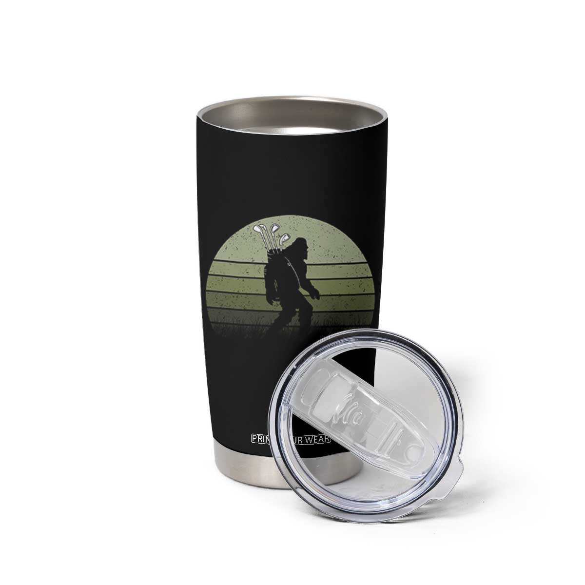 Bigfoot Golfer Tumbler Cup Funny Sasquatch Golfing Golf Balls TS10 Print Your Wear