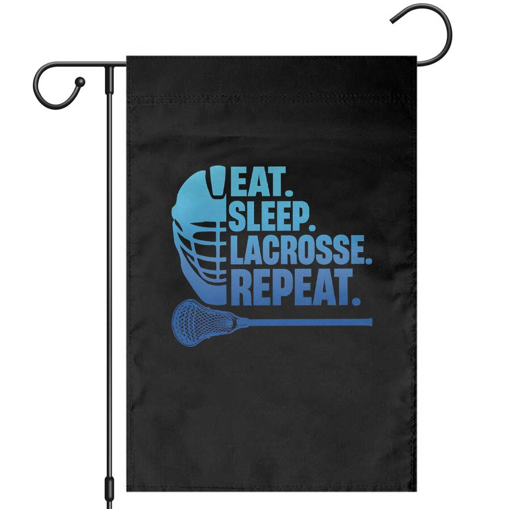 Eat Sleep Lacrosse Repeat Garden Flag Funny Lax Lover Player TS10 Black Print Your Wear
