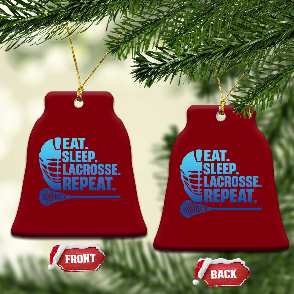 Eat Sleep Lacrosse Repeat Ceramic Ornament Funny Lax Lover Player TS10 Print Your Wear