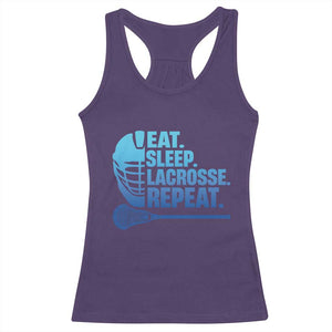 Eat Sleep Lacrosse Repeat Racerback Tank Top Funny Lax Lover Player TS10 Purple Print Your Wear