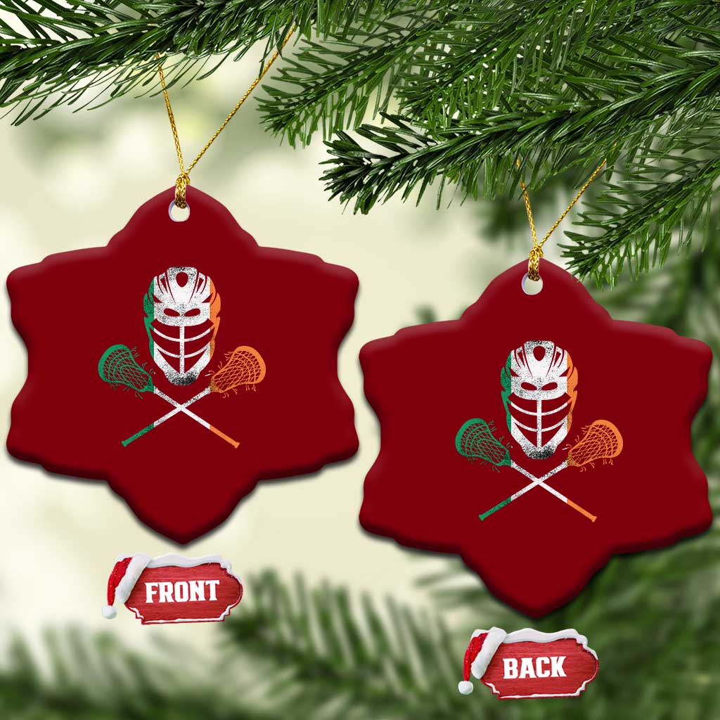 Ireland Lacrosse Ceramic Ornament Irish Flag Ireland TS10 Print Your Wear