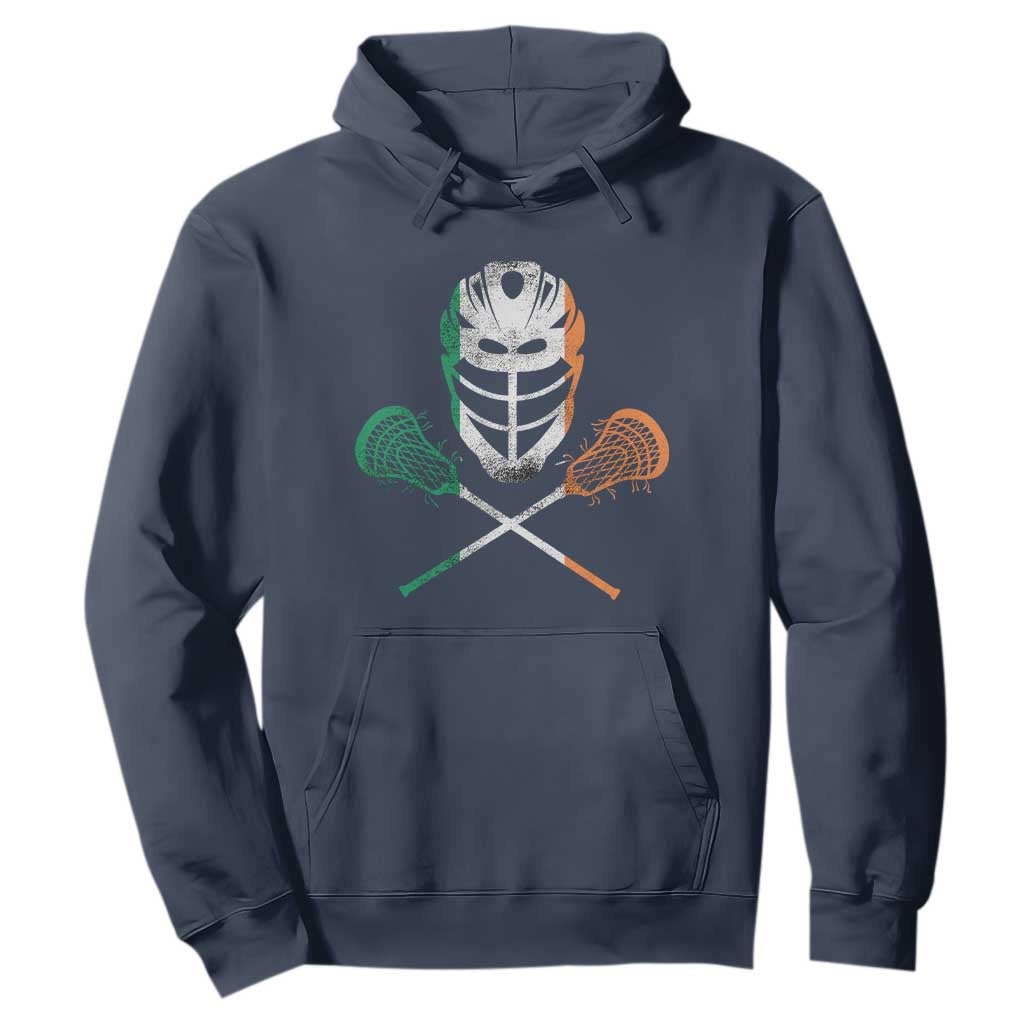 Ireland Lacrosse Hoodie Irish Flag Ireland TS10 Navy Print Your Wear