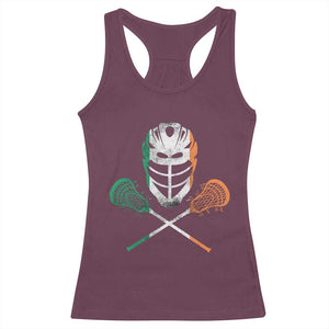 Ireland Lacrosse Racerback Tank Top Irish Flag Ireland TS10 Maroon Print Your Wear