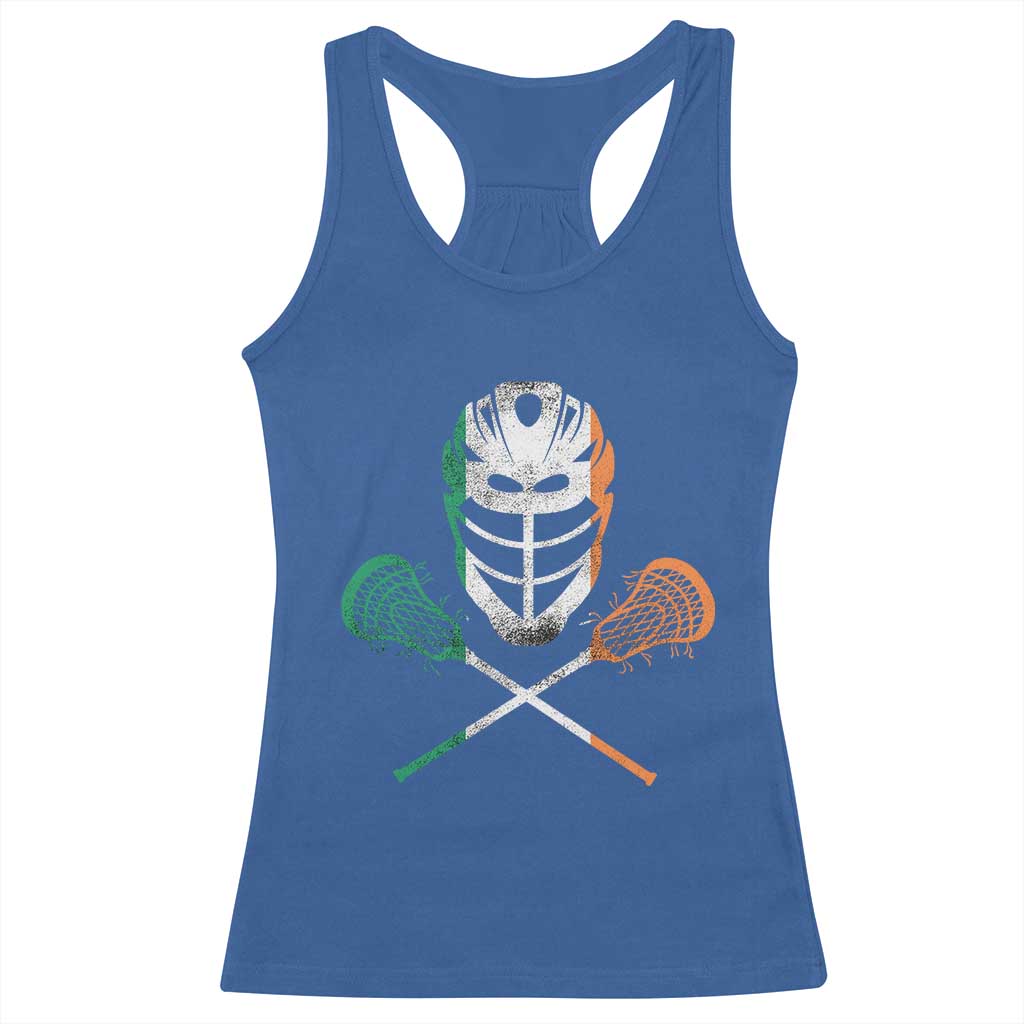 Ireland Lacrosse Racerback Tank Top Irish Flag Ireland TS10 Royal Blue Print Your Wear