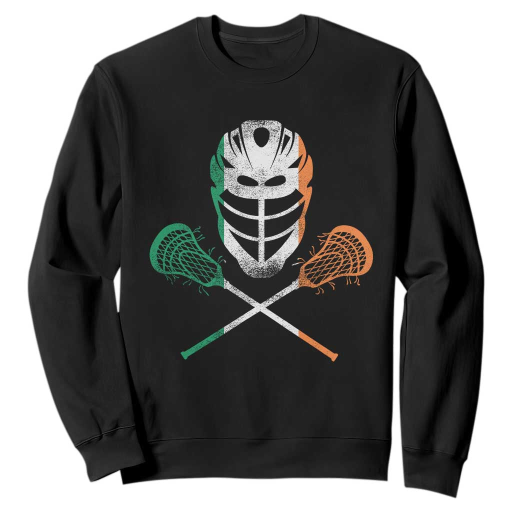 Ireland Lacrosse Sweatshirt Irish Flag Ireland TS10 Black Print Your Wear