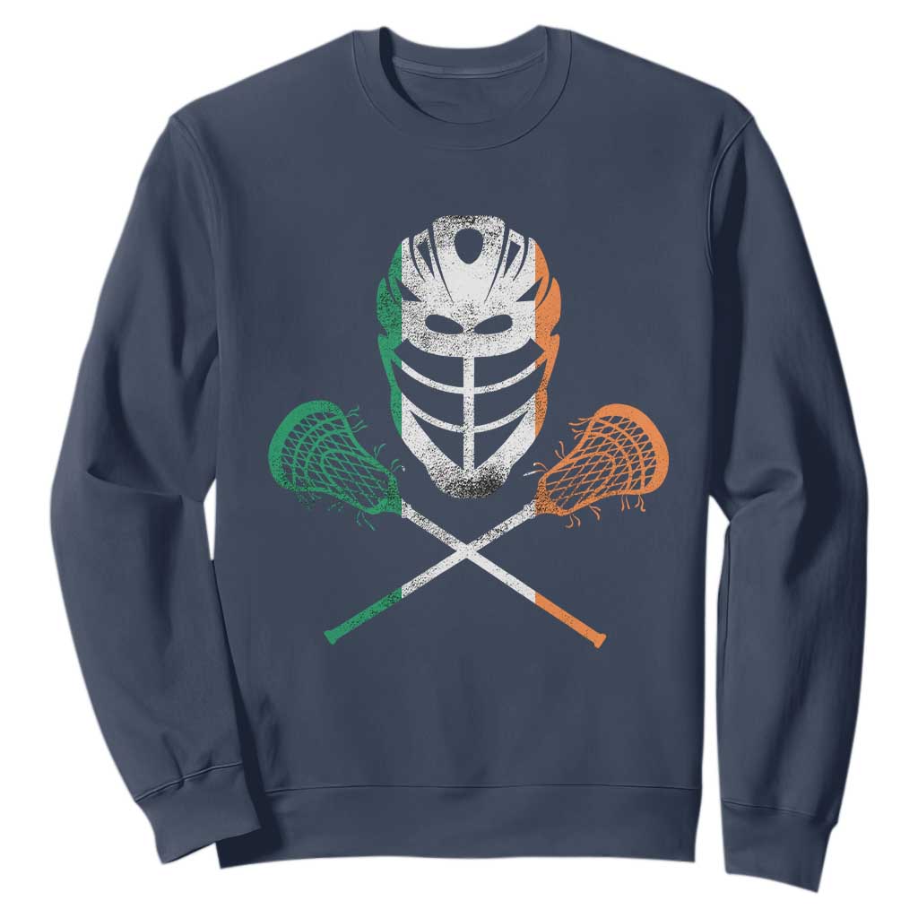 Ireland Lacrosse Sweatshirt Irish Flag Ireland TS10 Navy Print Your Wear