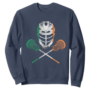 Ireland Lacrosse Sweatshirt Irish Flag Ireland TS10 Navy Print Your Wear