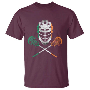 Ireland Lacrosse T Shirt Irish Flag Ireland TS10 Maroon Print Your Wear