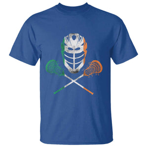 Ireland Lacrosse T Shirt Irish Flag Ireland TS10 Royal Blue Print Your Wear