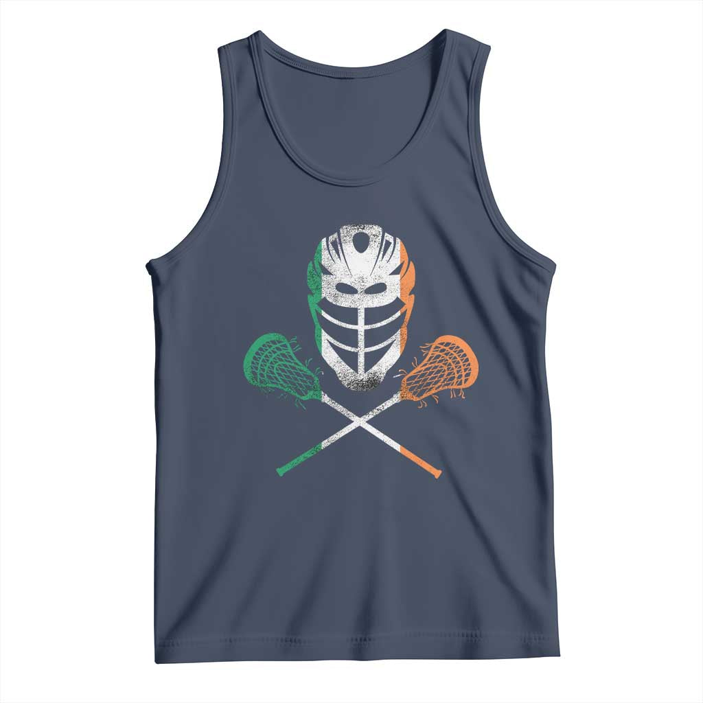 Ireland Lacrosse Tank Top Irish Flag Ireland TS10 Navy Print Your Wear