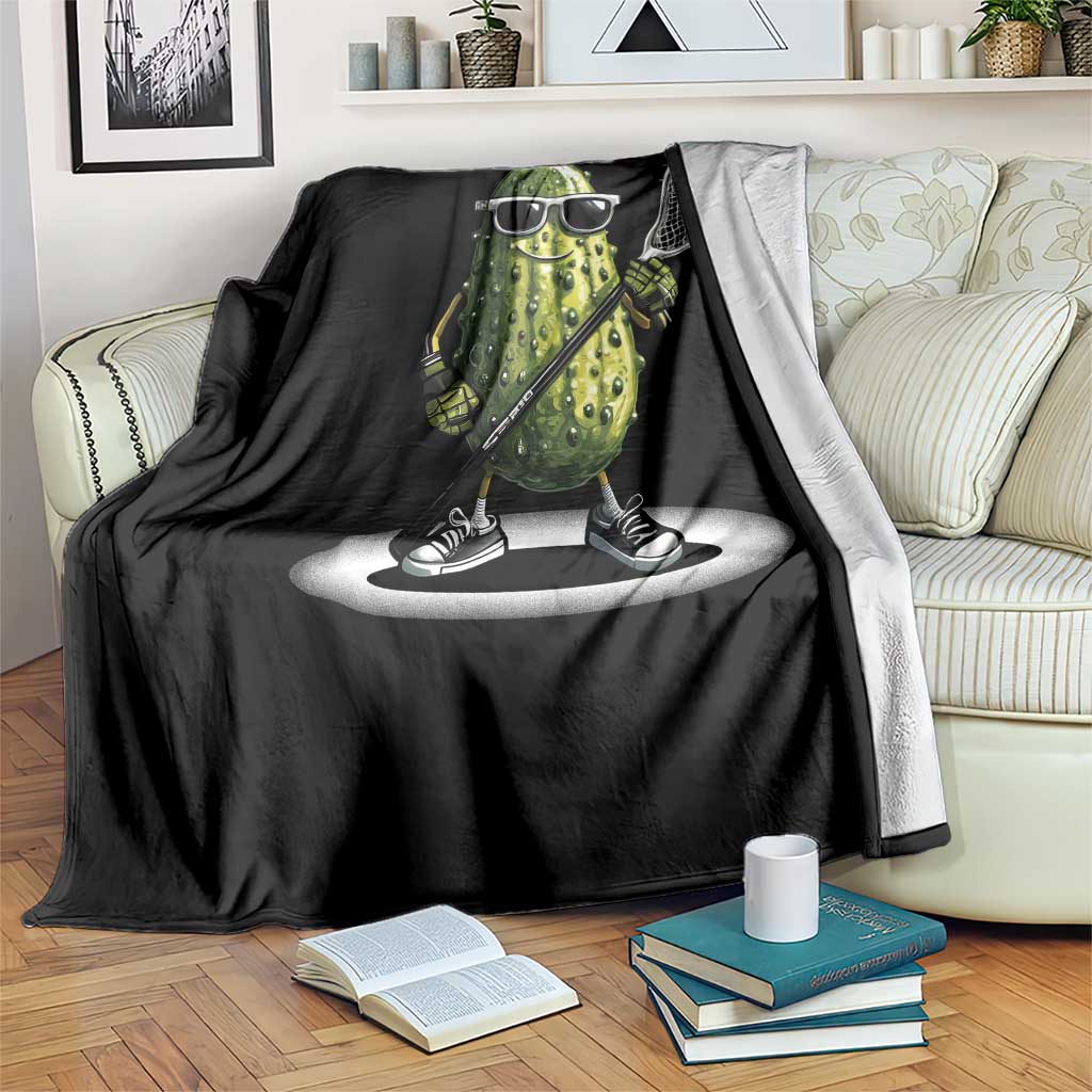 Funny Lacrosse Throw Blanket Pickle Playing Lax Lover Player TS10 Print Your Wear