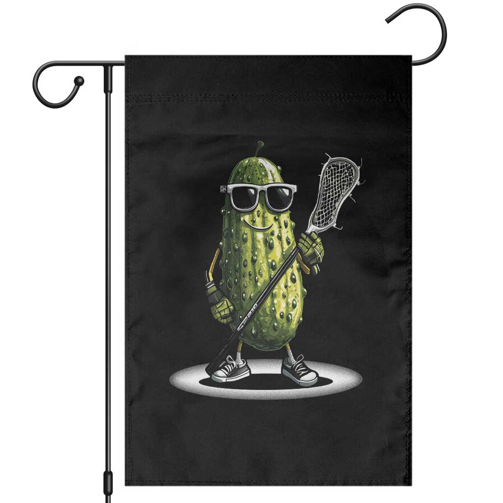 Funny Lacrosse Garden Flag Pickle Playing Lax Lover Player TS10 Black Print Your Wear