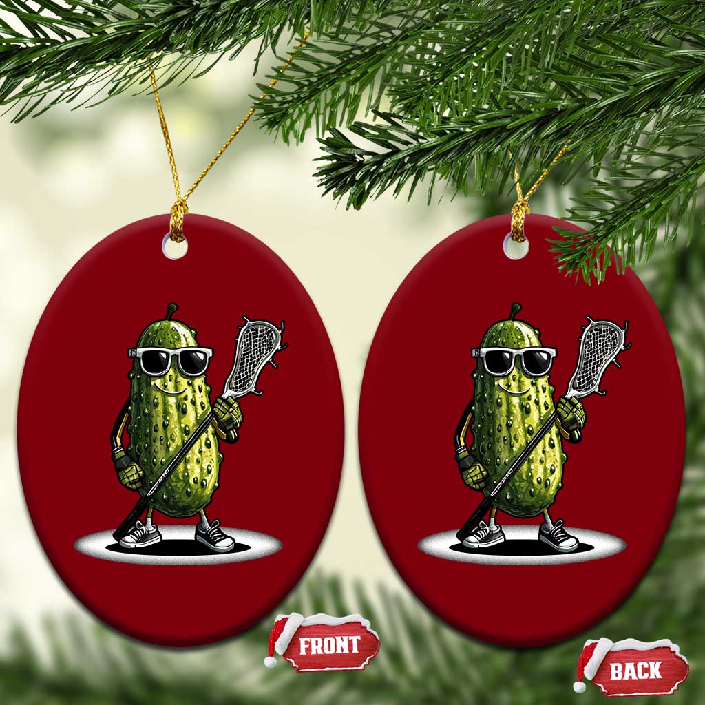 Funny Lacrosse Ceramic Ornament Pickle Playing Lax Lover Player TS10 Print Your Wear
