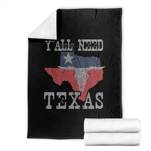 Yall Need Texas Throw Blanket State Map Vintage TS10 Black Print Your Wear