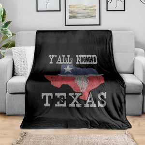 Yall Need Texas Throw Blanket State Map Vintage TS10 Print Your Wear