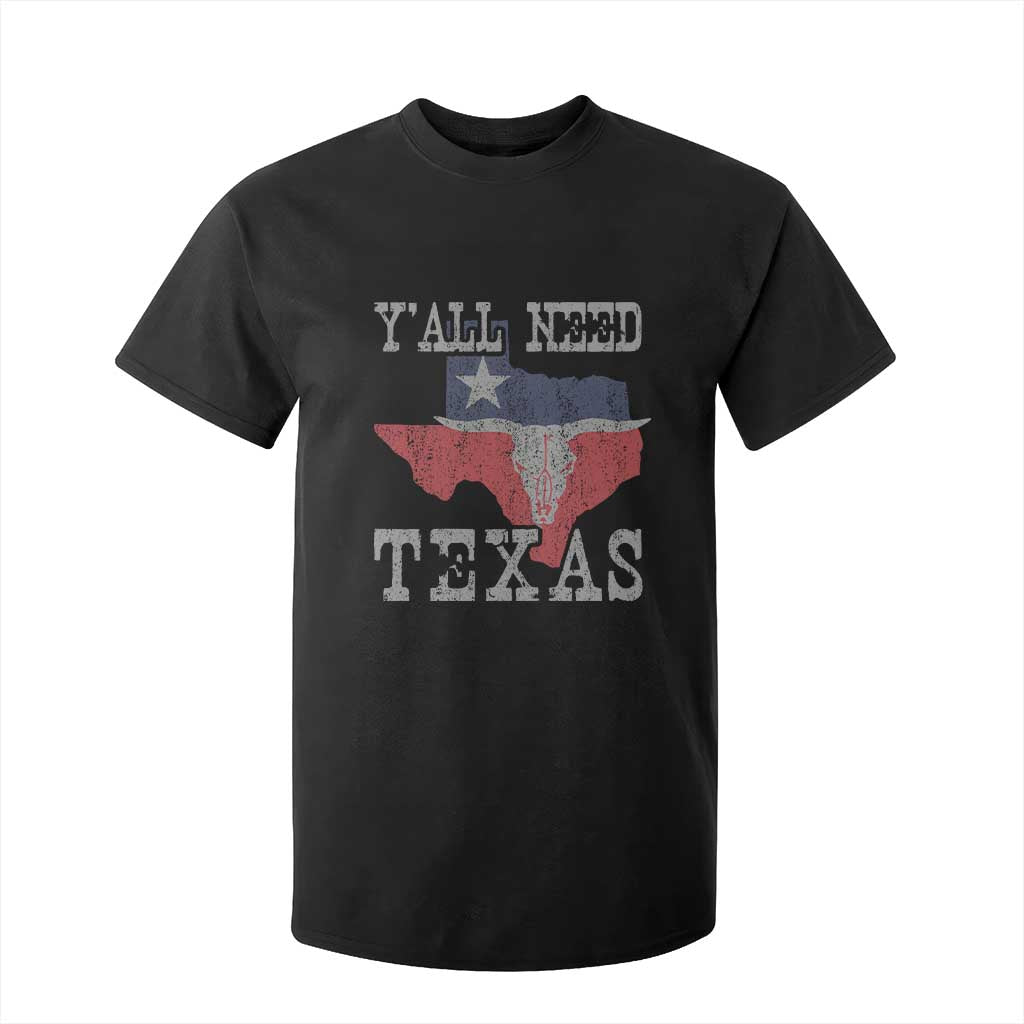 Yall Need Texas T Shirt For Kid State Map Vintage TS10 Black Print Your Wear