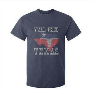 Yall Need Texas T Shirt For Kid State Map Vintage TS10 Navy Print Your Wear
