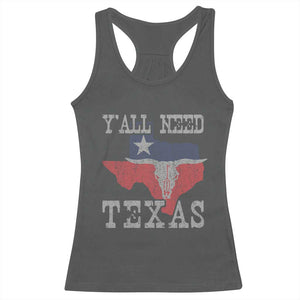 Yall Need Texas Racerback Tank Top State Map Vintage TS10 Dark Heather Print Your Wear