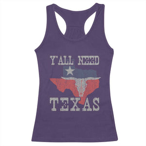 Yall Need Texas Racerback Tank Top State Map Vintage TS10 Purple Print Your Wear