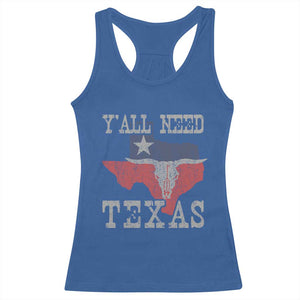 Yall Need Texas Racerback Tank Top State Map Vintage TS10 Royal Blue Print Your Wear